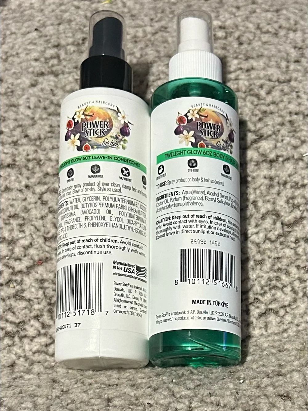 Twilight Glow Body & Hair Mist and Leave-In Conditioner — Green & White